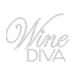 Rhinestone Crystal Wine Diva Hotfix Design